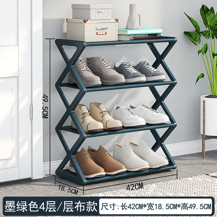Dual-Tier X-Frame Shoe Organizer