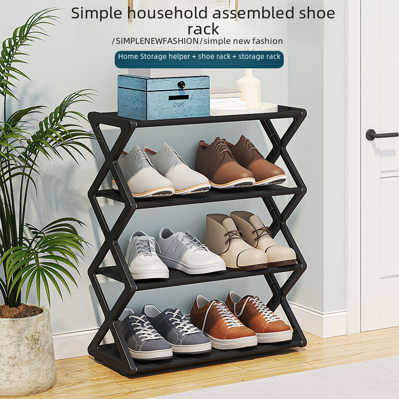 Dual-Tier X-Frame Shoe Organizer