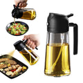 Multi-Use 16oz Olive Oil Spray Bottle - Black Kitchen Dispenser