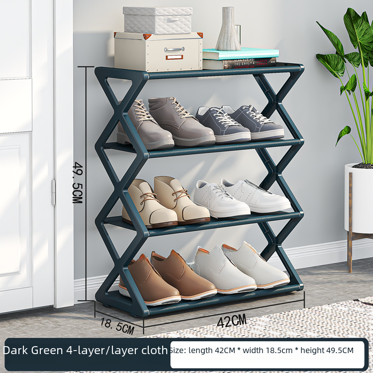 Dual-Tier X-Frame Shoe Organizer