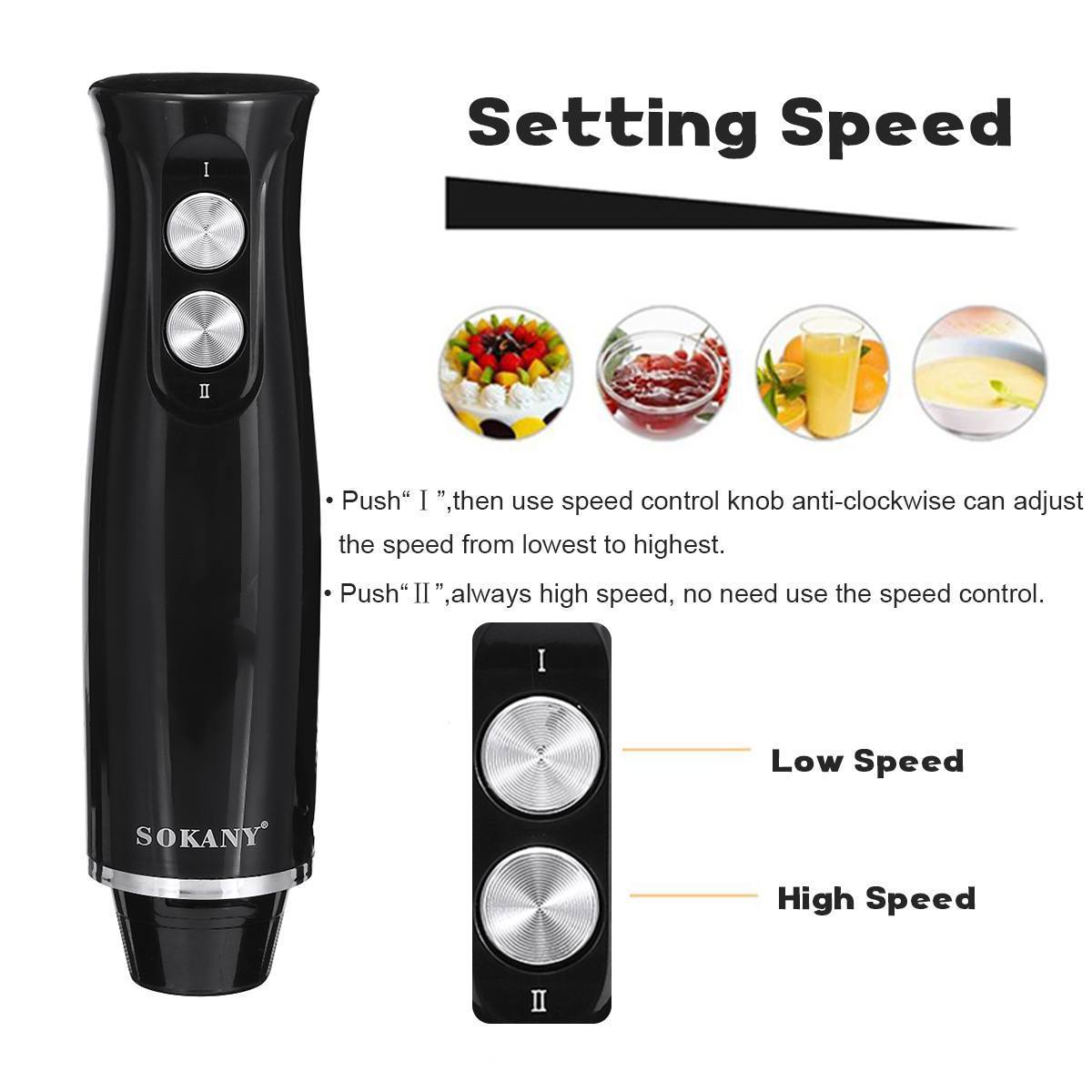 4-in-1 Electric Food Processor with 500W Meat Grinder