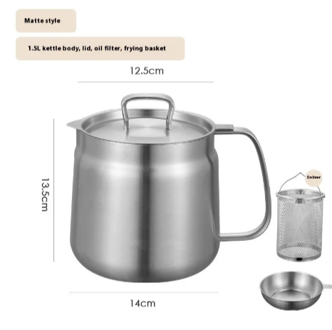 304 Stainless Steel Fry Oil Filter with Basket