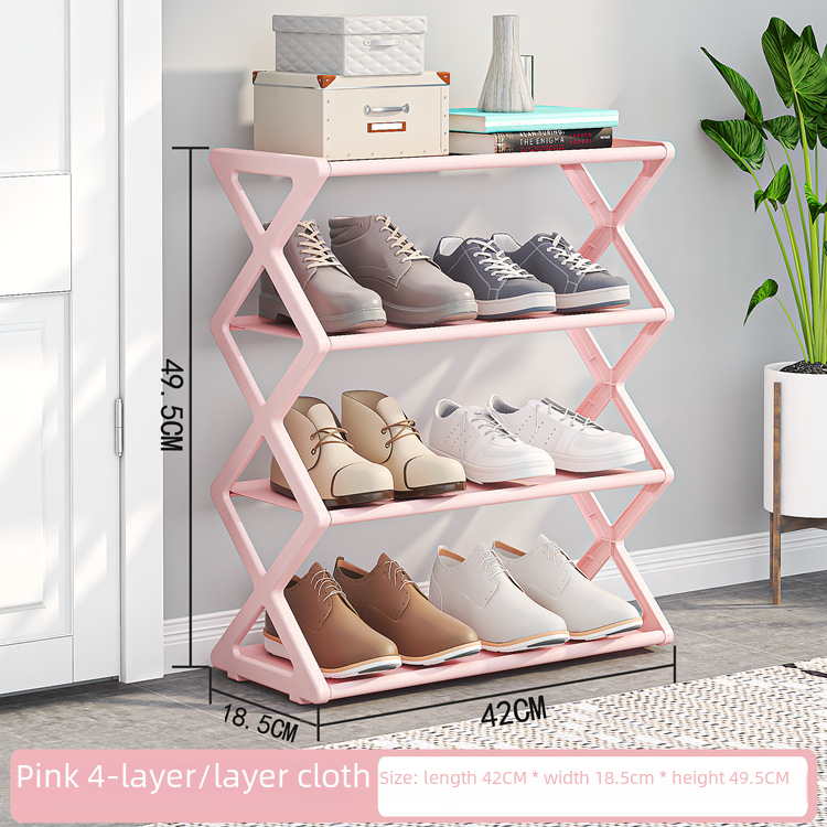 Dual-Tier X-Frame Shoe Organizer