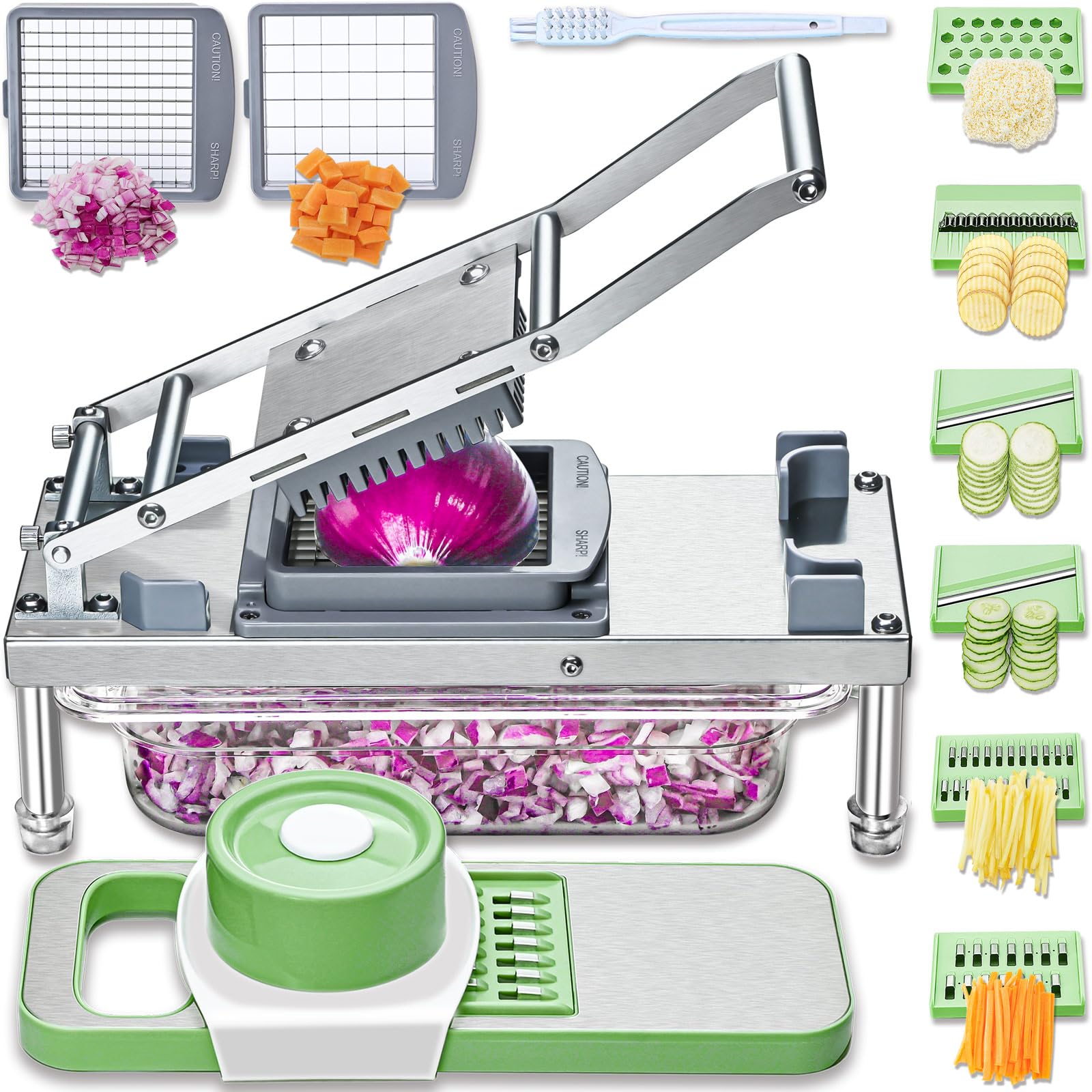 8-in-1 Stainless Steel Veggie Chopper