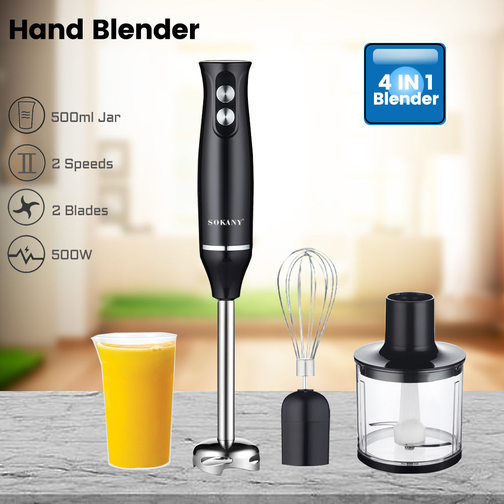 4-in-1 Electric Food Processor with 500W Meat Grinder